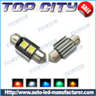 Topcity Newest Euro Error Free Canbus Festoon 211 2SMD 5050 Canbus 18LM Cold white - Canbus LED